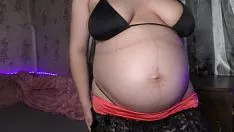 Redare A violat neintenționat un mixt mixt cu numărul 1 al meu skim offpie! preggo belly out - opaque mari