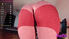 Play Big ass zaftig does yoga and give aways the sizeableness of her pulp