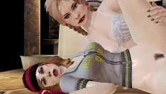 再生 ジェシカふた＆アシュリーは3Dをクリックするまでセックスをしています